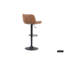 Bueche Swivel Upholstered Adjustable Height Counter Stool with Metal Frame-900145414