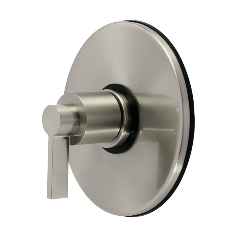 Kingston Brass Nuvofusion Single-Handle Pressure Balanced Tub And Shower Faucet, Valve And Trim Only, Brushed Nickel