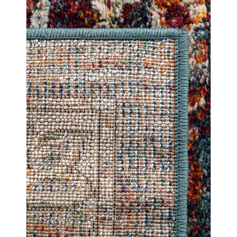 Alresford Oriental Orange Area Rug, Rectangle 7'1" x 10'