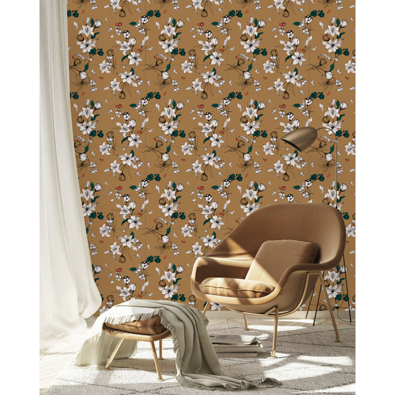 Floral Tile, 2.08' W x 10.42' L