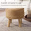 Tabouret de repose-pieds / repose-pieds en bois de jute tressé de 16 po de large Arinda par Jaipur Living