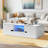 Modern High Glossy Rectangle Coffee Table With 2 Cabinets, One Drawer, 16 Colour Led Lights And An Open Shelf-573594052