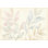Papier peint blanc sur fond blanc avec aquarelle botanique amovible