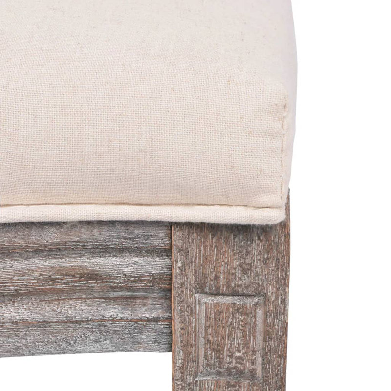 Tissu de chaises de salle à manger crème