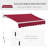 Patio Retractable Awning, Manual Exterior Sun Shade Deck Window Cover-114653750