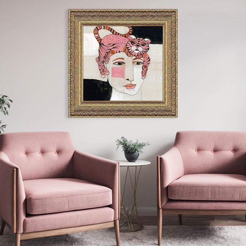 Art encadré de poils de chat