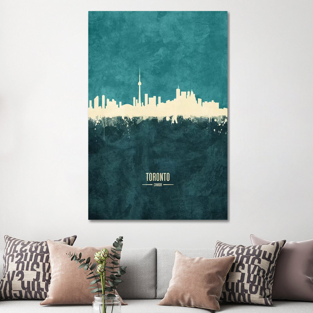 Toronto Canada Skyline by Michael Tompsett - Wrapped Canvas Print