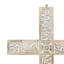 Décoration murale en bois de manguier sculpté croix biblique brun