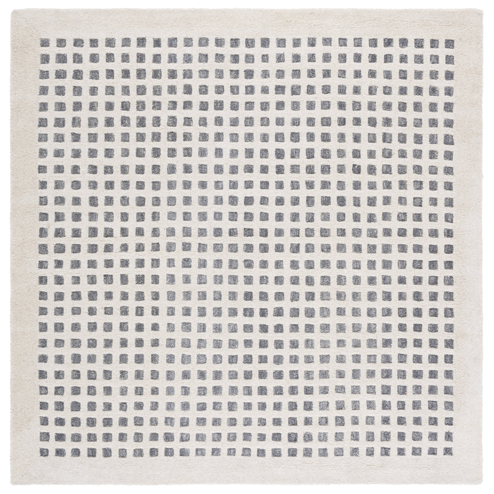 705 Hand Tufted 85% Wool; 15% Cotton Geometric Rug, Square 6'