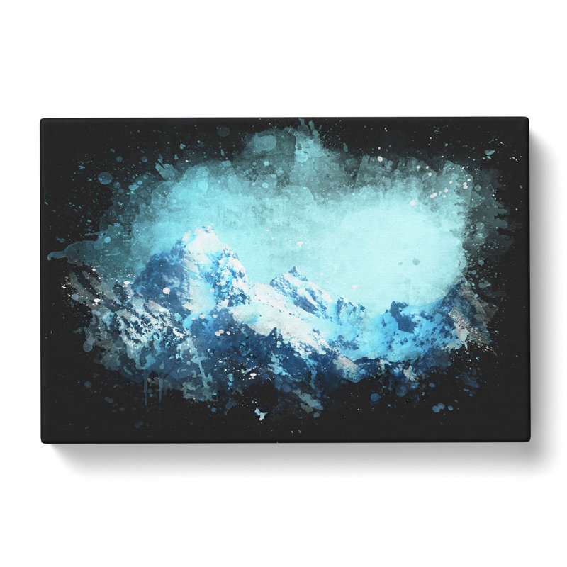 Mountain Blues - Wrapped Canvas Painting, 35cm H x 50cm W x 3cm D