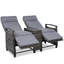 Causeuse inclinable en osier pour patio