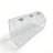 Plaxiglass Clear Acrylic 3 Compartment Toppings Bin 15.5 x 7 x 5 Inches