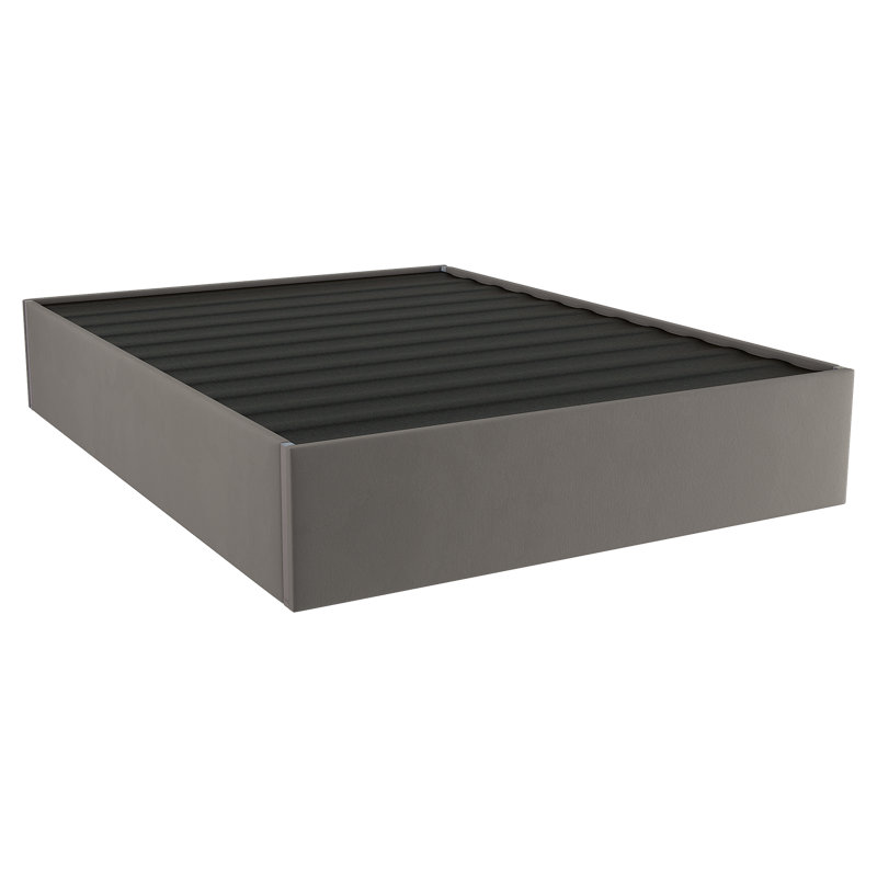 Ryshon Upholstered Bed, Velvet Gothic Grey