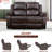 56" Faux Leather Pillow Top Arm Reclining Loveseat
