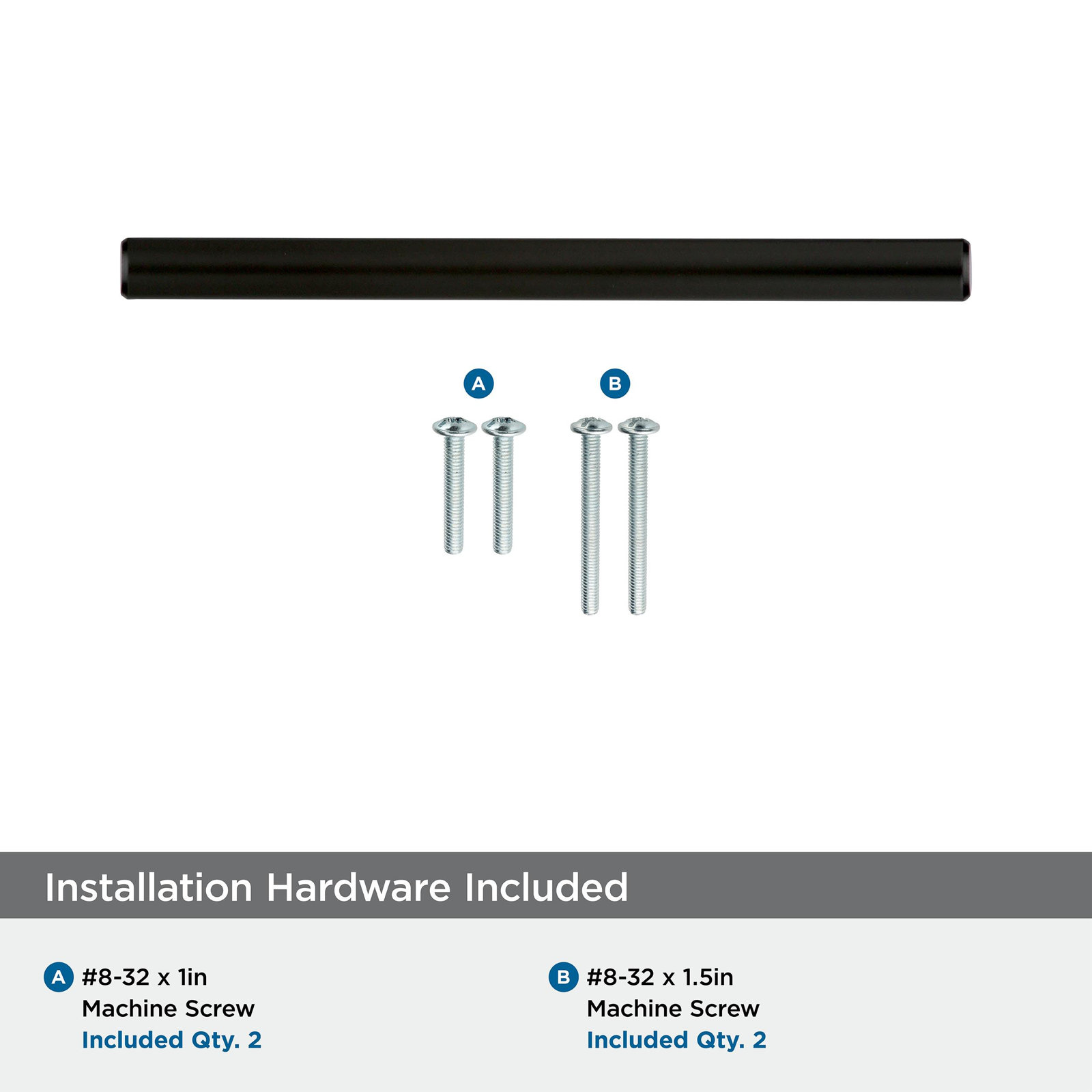 Bar Pulls Cabinet Pull, Black Bronze, 3 3/4", 1