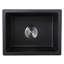 Évier de bar à quartz L 13,94 po x l 17,32 po - Résistant aux taches et aux égratignures Surface facile à nettoyer avec crépine noir 13,94 po x 17,32 po pour grille de fond hygiénique