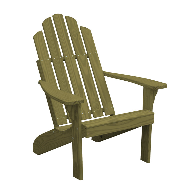 Chaise Adirondack en bois Urich, Teinte tilleul