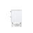 Chrisman Night Stand With 2 Drawers In White & Chrome Finish