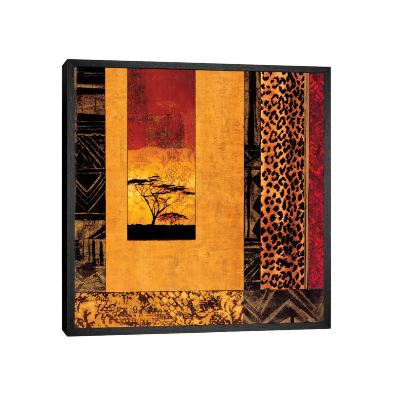 African Studies I 1 Piece Wall Art on Canvas, 93.98 cm H x 93.98 cm W x 1.91 cm D, Black Framed