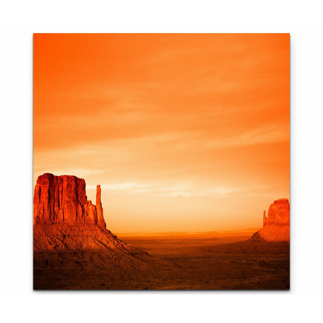 Leinwandbild Monument Valley bei Sonnenuntergang