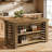 55.12"W Kitchen Island with 2-Tier Open Storage Shelves and Large Worktop, Farmhouse Style