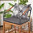 Outdoor 24.6 " H Patio Stool with Cushion