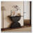 47''Double Semi-Circles 3d Hammer-Shaped Texture Base Wood Console Table