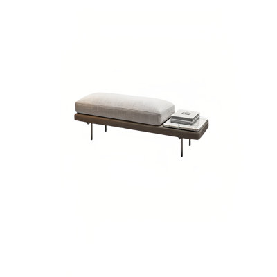 Mirycal Cotton And Linen Upholstered Bench by Hokku Designs