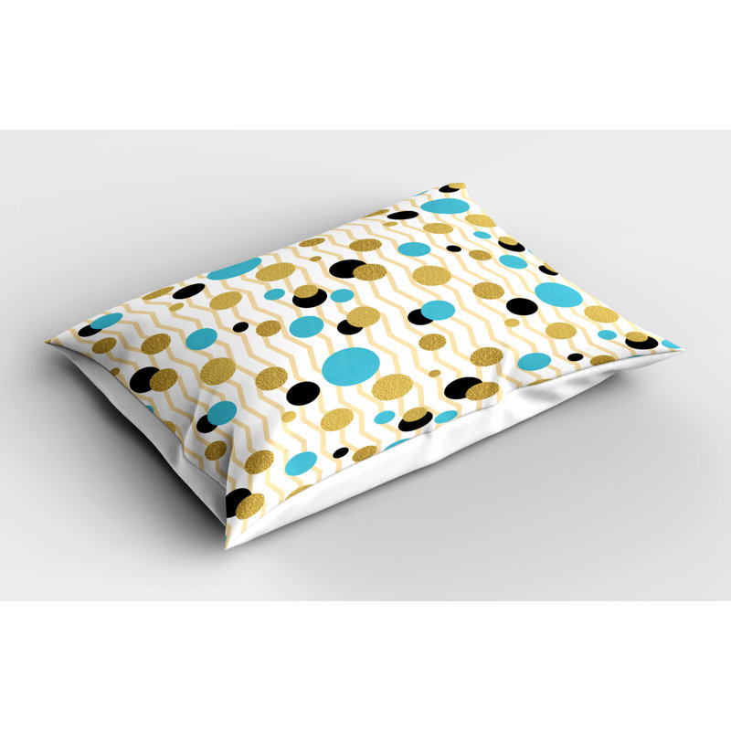 Trippy Polyester Polka Dots Sham Set, Twin