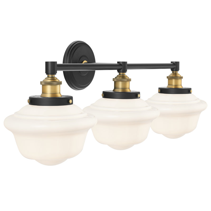 Sille 3 - Light Dimmable Vanity Light, Antique Brass, Milk, No