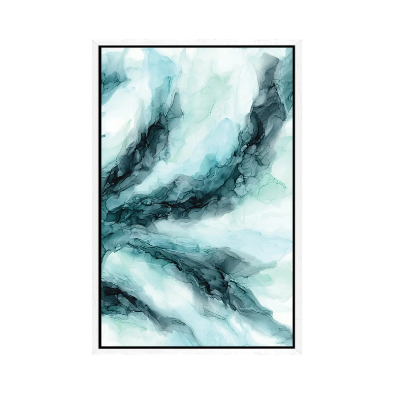 Riptide III Right by Elizabeth Karlson - Print on Canvas, White Framed, 66.04 cm H x 45.72 cm W
