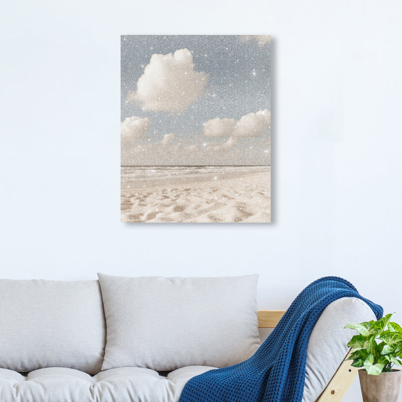Ivory Ripples I Canvas Landscape & Nature Print by Oliver Gal, Black Frame, 16 x 20, 30"H x 24"W, Gallery Wrapped