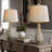 Antyone 24.8" H Retro Resin Table Lamp with Linen Shade (Set of 2)