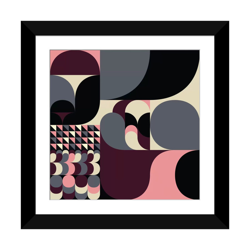 « feutre », impression sur toile, H 24 po x l 24 po x P 1 po, Papier d'art encadré noir, Blanc