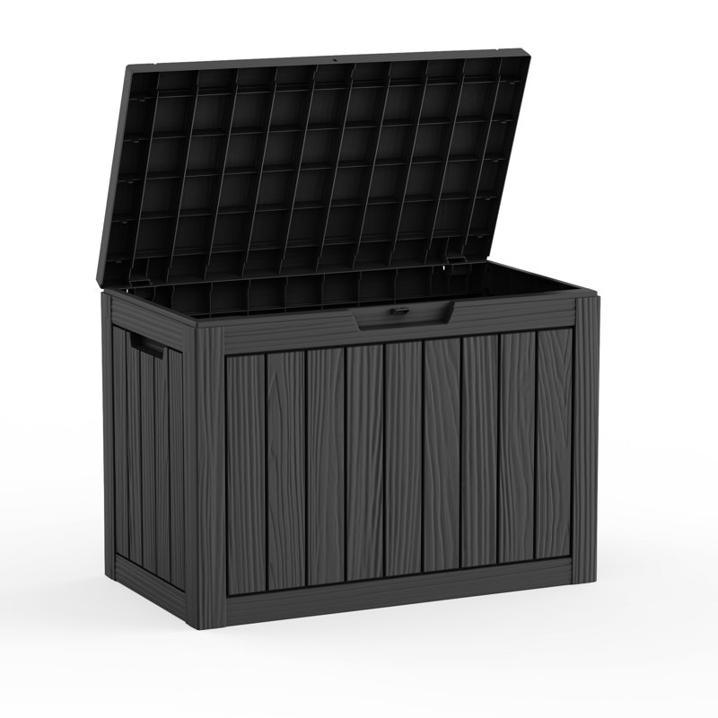 Boîte de rangement verrouillable en résine 45 gallons Emperic Design, Noir