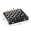 Ensemble de jeu d'échecs en métal noir avec compartiment de rangement Scheele