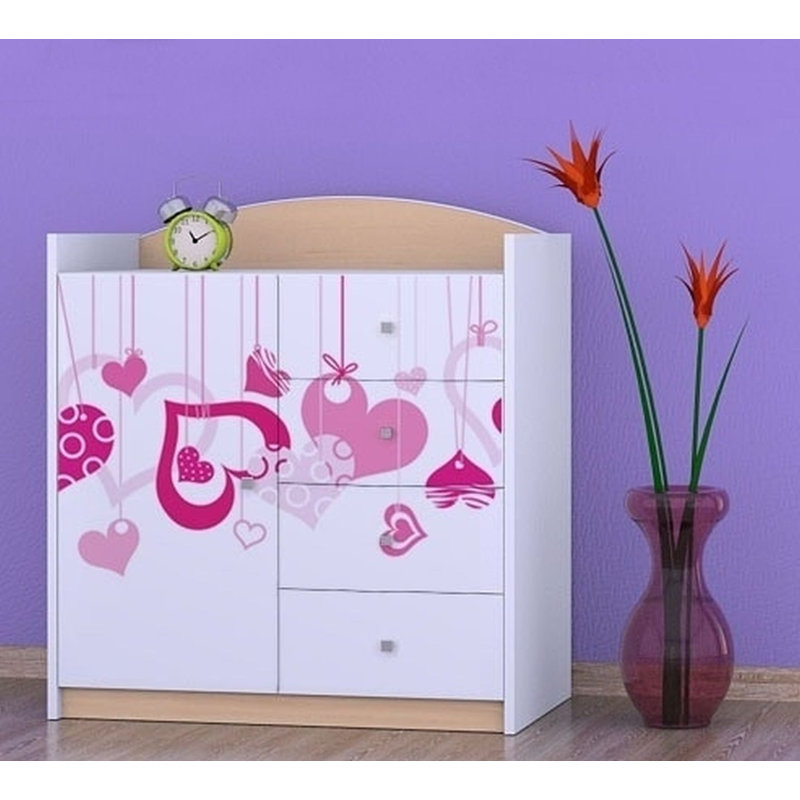 Nisbet Kids 4 - Drawer Combo Dresser, Beech