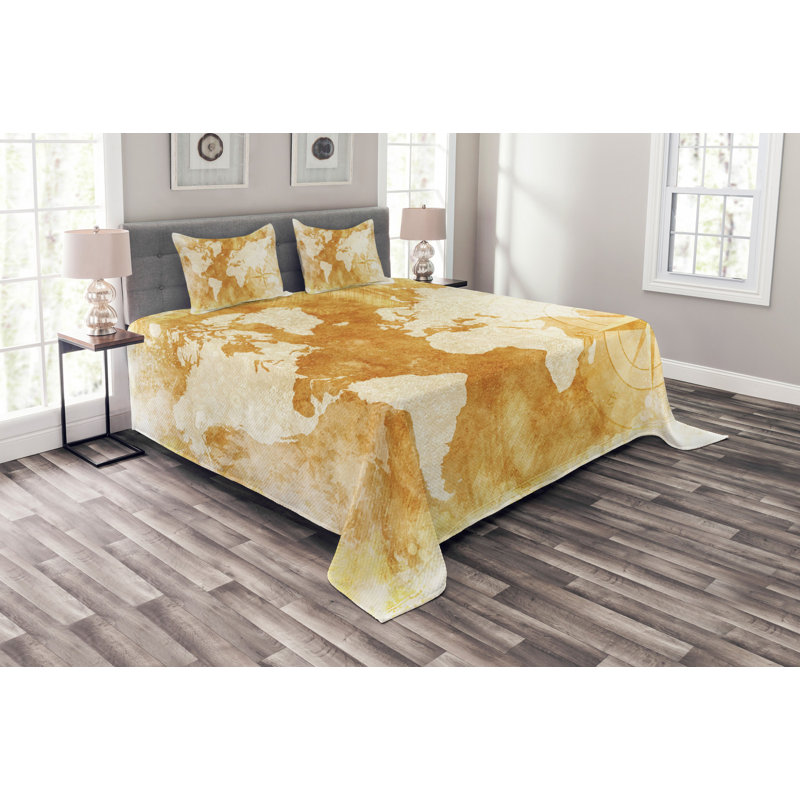 Baret Abstract Bedspread with Pillow Shams, 220 x 264 cm