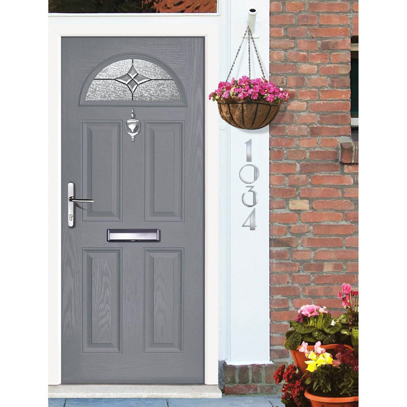 6'' H Reflective Stainless Steel House Number, 3