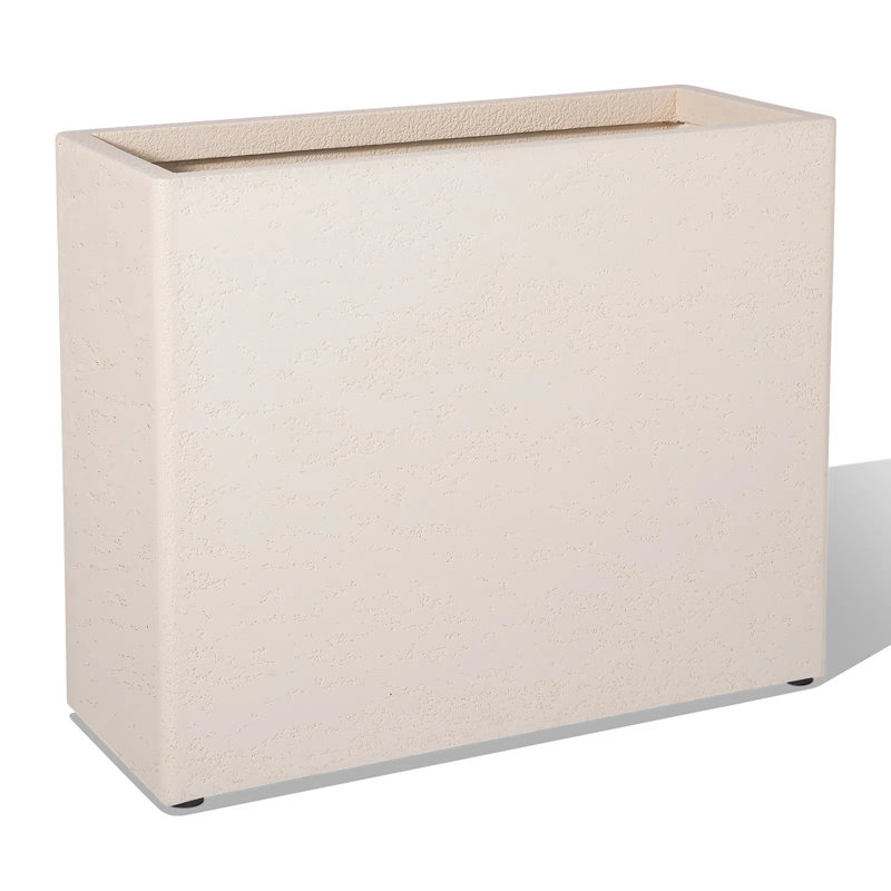 Grande jardinière rectangulaire en composite, durable pour une utilisation toutes saisons avec trous de drainage, grande jardinière rectangulaire pour plantes d'intérieur et d'extérieur