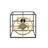Rome 4 - Light 15" Caged Square / Rectangle Flush Mount