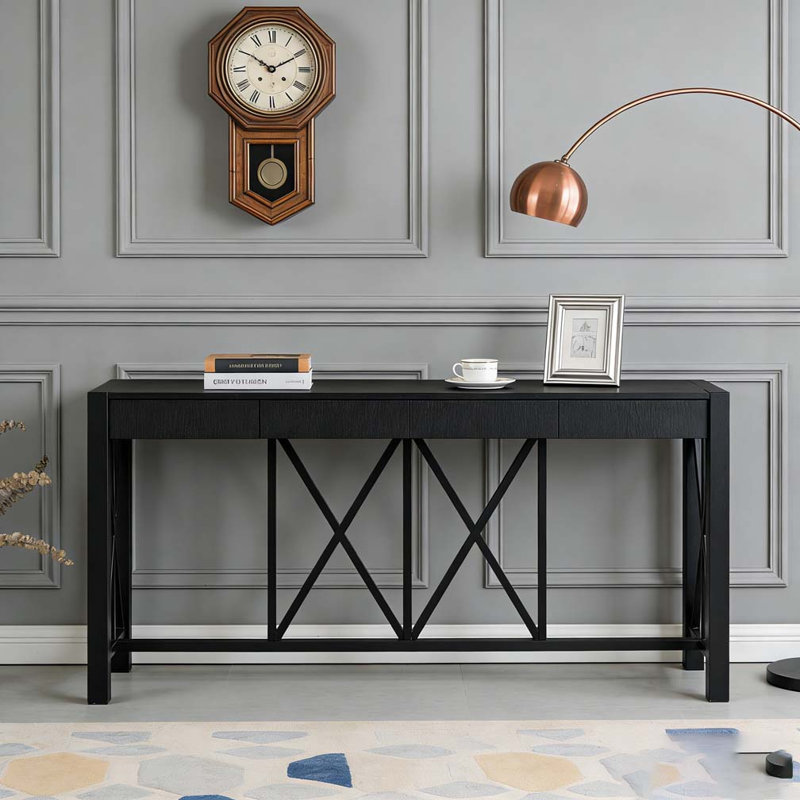 Canapé de rangement en acacia, Black