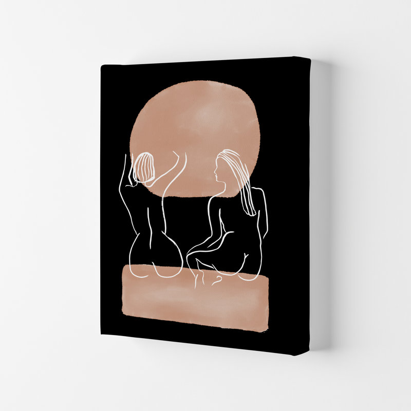 Line Nudes Back3 1 Piece Wall Art, 59.4cm H x 42cm W x 4cm D, No Framed