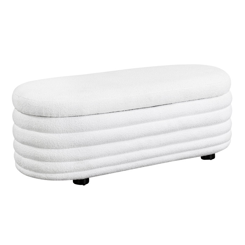 Burbach Storage Ottoman Large White