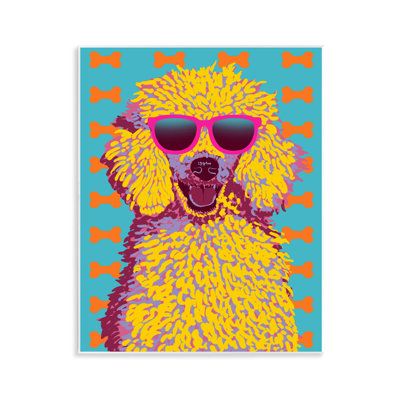 Retro Pop Poodle Wall Plaque, design by Marcus Prime