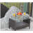 Outdoor patio Furniture  Coffee Table with clear tempered glass