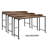Adjustable Height Desk In Rustic Brown, Metal Legs With , Laptop And Breakfast Table, Board