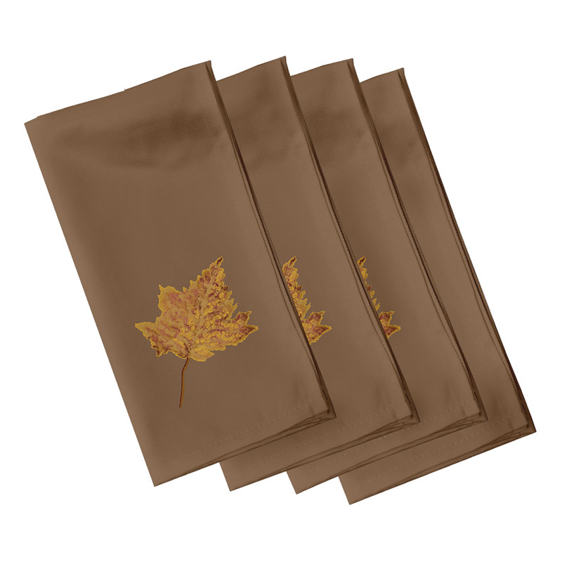 Serviette Dancing Leaves, L 18 po x L 18 po, Brun