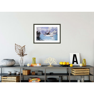 «Pêche bateaux Key West» par Winslow Homer - impression giclée encadrée