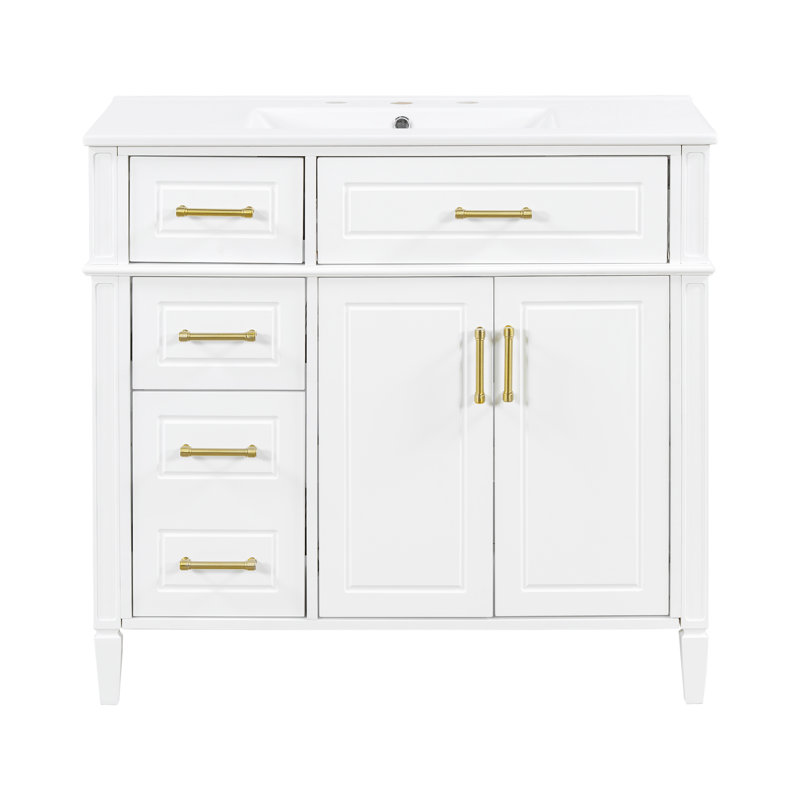 Meuble-lavabo 36 po avec lavabo, Blanc